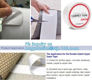 Double sided carpet fixing tape,cloth self adhesive carpet binding tape carpet seaming tape,Rubber Adhesive Double Side supplier