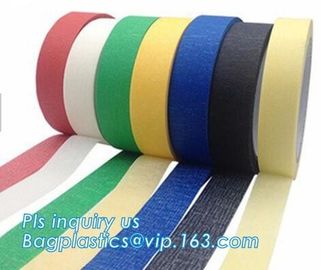 Custom Painting Crepe Printed Colored Paper Automotive Masking Tape Jumbo Roll,Crepe Paper Masking Tape Jumbo Roll bagea supplier