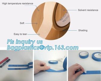 Custom Painting Crepe Printed Colored Paper Automotive Masking Tape Jumbo Roll,Crepe Paper Masking Tape Jumbo Roll bagea supplier