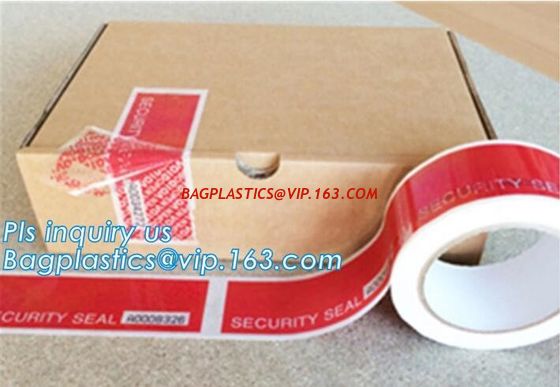 transfer high residue tamper evident security void tape，Anti Tamper Proof Evident Security Warranty Void Tape bagease supplier
