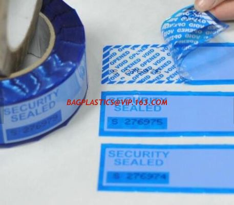 Environmental Destructive Warranty Void Tamper Evident label stickers non transfer VOID OPEN label no residue sticker supplier