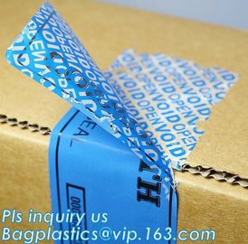 VOID material warranty void non removable labels,tamper evident honeycomb holographic warranty OPEN void security label, supplier