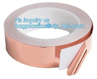 Conductive copper foil tape 25m 50m for EMI shielding welding, electrical maintenance conductive copper foil tape bageas supplier