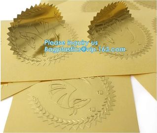 Custom foil sticker high quality gold self-adhesive foil vinyl sticker,Self-adhesive Label Stickers with Gold Foil Stamp supplier