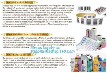 barcode labels,stickers,blank roll,sheet form,bottle labels &amp; stickers,art stickers,simili woodfree stickers,fluorescent supplier