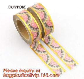 foil tape custom printed decorative washi foil tape,Assorted Designs Christmas Washi Masking Tape,Logo Printed Gold Foil supplier