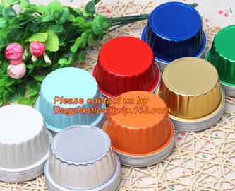 Smooth Wall Colorful Aluminum Foil Bakery Containers Aluminum Baking Cups,Bakery Use Round Shape Hot Selling Aluminum Fo supplier