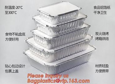 With paper lids clear lids FDA certificate food grade disposable 700 1000ml 1200ml 7&quot; 8&quot; 9&quot; aluminum foil food BAGEASE supplier