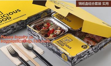 Aluminium foil food container 32x26x6.5cm 1/2 steamtable deep pan rec32267f with foil lid or plastic dome lid  BAGEASE B supplier