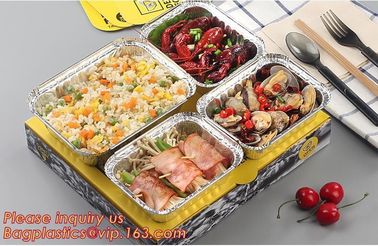 Aluminium foil food container 32x26x6.5cm 1/2 steamtable deep pan rec32267f with foil lid or plastic dome lid  BAGEASE B supplier