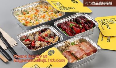 Aluminium foil food container 32x26x6.5cm 1/2 steamtable deep pan rec32267f with foil lid or plastic dome lid  BAGEASE B supplier