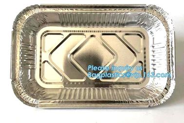 500ml smoothwall aluminum foil disposable oven safe food container,4LB / 1133 Aluminum Foil Container For Packing BBQ supplier