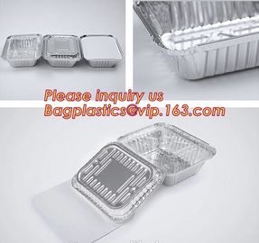 Takeaway oven safe fast food take out disposable aluminum foil container,compartment round airline food aluminum foil co supplier