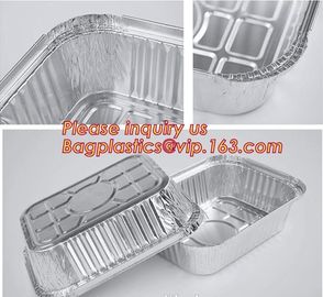 Takeaway oven safe fast food take out disposable aluminum foil container,compartment round airline food aluminum foil co supplier