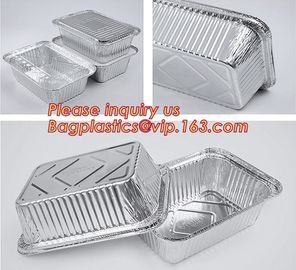 Takeaway oven safe fast food take out disposable aluminum foil container,compartment round airline food aluminum foil co supplier