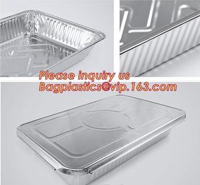 Silver Foil Rectangular Takeout Container with paper lid,Kitchen Use Aluminum Foil Container,700ml food storage containe supplier