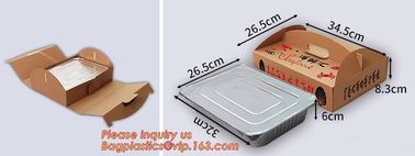 Rectangular shape excellent quality Aluminium Material food grade disposable aluminium foil container BAGEASE PACKAGE supplier