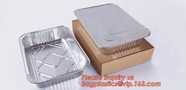 Rectangular shape excellent quality Aluminium Material food grade disposable aluminium foil container BAGEASE PACKAGE supplier