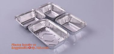 Disposable Golden Square Aluminium Foil Container For Food Packaging,Rectangular Aluminium Foil Food Container, Airlines supplier