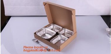 Disposable Golden Square Aluminium Foil Container For Food Packaging,Rectangular Aluminium Foil Food Container, Airlines supplier