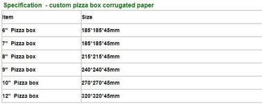 Carton corrugated paper pizza delivery box,bio-degradable high quality chinese food products custom kraft paper pizza pa supplier