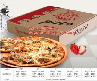 Carton corrugated paper pizza delivery box,bio-degradable high quality chinese food products custom kraft paper pizza pa supplier