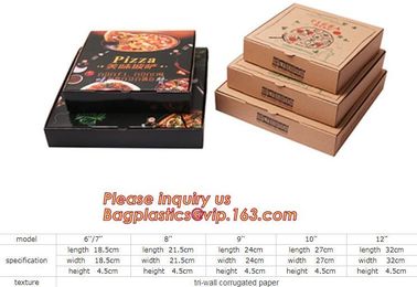 Kraft Pizza Paperboard Take Out Containers cheap pizza delivery box Packing Boxes,recyclable Pizza packaging boxes bagea supplier