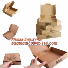 Kraft Pizza Paperboard Take Out Containers cheap pizza delivery box Packing Boxes,recyclable Pizza packaging boxes bagea supplier