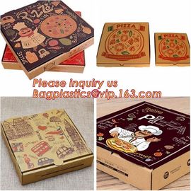 Kraft Pizza Paperboard Take Out Containers cheap pizza delivery box Packing Boxes,recyclable Pizza packaging boxes bagea supplier