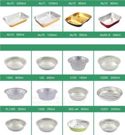 Microwave Disposable Aluminum Foil Pizza Baking Tray Pans container Sizes,pan box trays takeaway Container,kitchen and B supplier