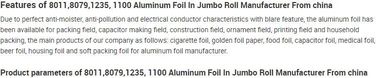 8011 /8006 0.01mm - 0.025mm aluminium household foil rolls for packaging,foil jumbo roll manufacturer,Large Rolls Of Alu supplier