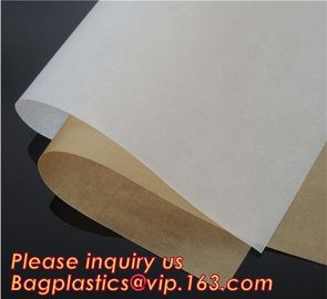 Custom Logo Printed Square Wood Pulp Unbleached Parchment Paper,Silicone coated parchment vellum paper for foil tape fac supplier