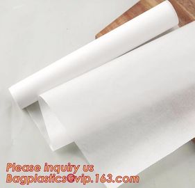 Bleached with Unbleached Greaseproof Paper for food wrapping,Environmental friendly and green greaseproof food packaging supplier