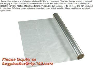 Double side Aluminium foil backed fiberglass fabric attic radiant barrier cloth,aluminium foil woven cloth, bulding mate supplier