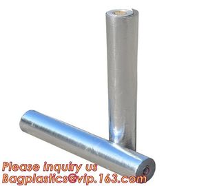 Double side Aluminium foil backed fiberglass fabric attic radiant barrier cloth,aluminium foil woven cloth, bulding mate supplier