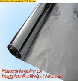 Double side Aluminium foil backed fiberglass fabric attic radiant barrier cloth,aluminium foil woven cloth, bulding mate supplier