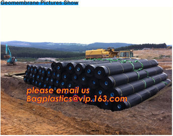 Environmental Protection hdpe smooth fish farm pond liner geomembrane,Drain board Geocell Geogrid Geomembrane Geonet PAC supplier