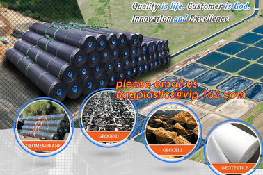 Environmental Protection hdpe smooth fish farm pond liner geomembrane,Drain board Geocell Geogrid Geomembrane Geonet PAC supplier