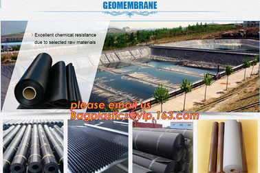 2mm HDPE reinforced polypropylene geomembrane for landfill,Geomembrane fish farming Pond Liner Hdpe Geomembrane BAGPLAST supplier