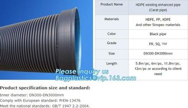 HDPE Pipe Buried PE Pipe for Fuel Gas Station 6Tapem,pipe and fittings,PN6/PN8/PN10/PN12 HDPE Pipes 90mm for Water and Irr supplier