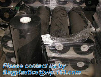 Perforated silver black mulch film for crop production,vegetable garden black / gray perforated mulch layer plastic mulc supplier