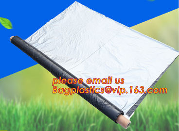 black/silver/white/blue biodegradable plastic agricultural mulch film price,20 micron white black plastic mulch film UV supplier