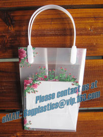 clear PP carry bag, PP Supermarket clear pvc Shopping plastic Bag, Fashion clear plastic shopping bags with handles supplier