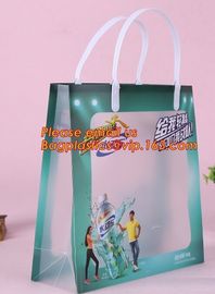 Supermarket Soft Loop Handle Shopping Pe Resealable Pp Tote Plastic Waterproof Bag,PP Plastic Handle Bag with UV Printin supplier