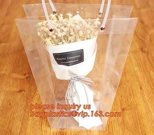 PP plastic flower carry bags with hanging for potted plant bags,quality assurance great quality pp flower bag bagease pa supplier