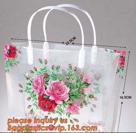 Wholesale Waterproof PP Plastic Gift Flower Bag Carry,PP Clear Handheld Flower Packaging Bag,PP Trapezidal Rectangular F supplier