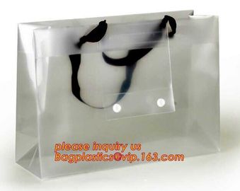 Cheap pp handle bag promotional gift shopping bag plastic pp tote bag,casual portable transparent PP/PVC tote gift bag supplier