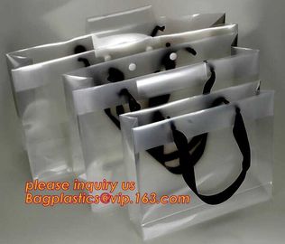 Cheap pp handle bag promotional gift shopping bag plastic pp tote bag,casual portable transparent PP/PVC tote gift bag supplier