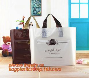 Soft Loop Handle Plastic Bag With Custom Logo Shopping Bag For Clothing Packaging,Biodegradable Cheap Soft Loop Handle S supplier