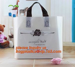 Soft Loop Handle Plastic Bag With Custom Logo Shopping Bag For Clothing Packaging,Biodegradable Cheap Soft Loop Handle S supplier